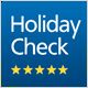 HolidayCheck with an Overall Rating of 5.8 out of 6 HolidayCheck with an Overall Rating of 5.8 out of 6