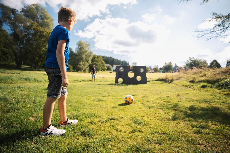 Football golfing in the Black Forest fun park Football golfing in the Black Forest fun park