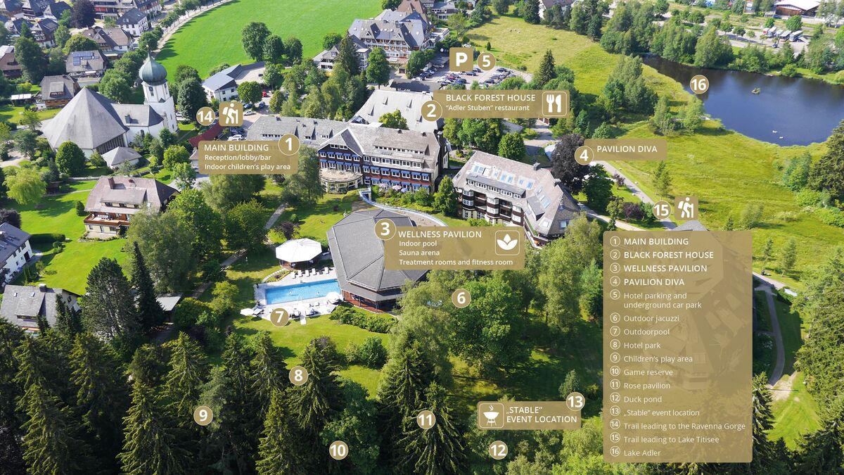 Overview of the Parkhotel Adler