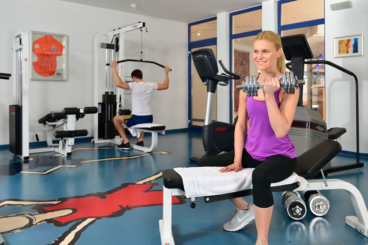 Training im Fitnessraum für unsere Gäste