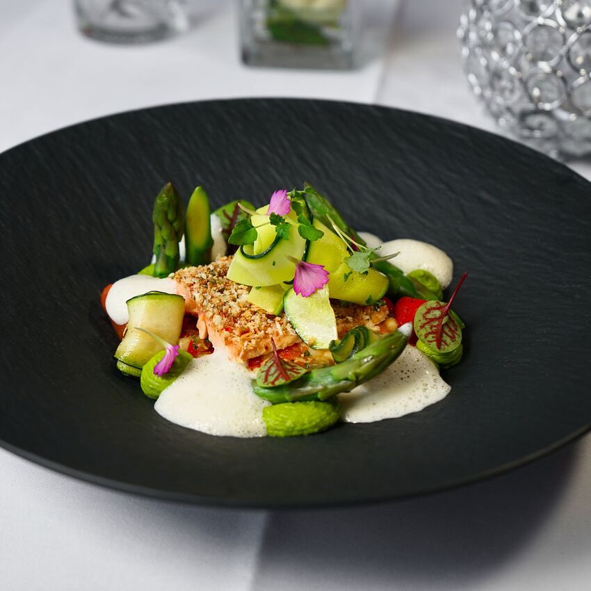 Char with fregola menu